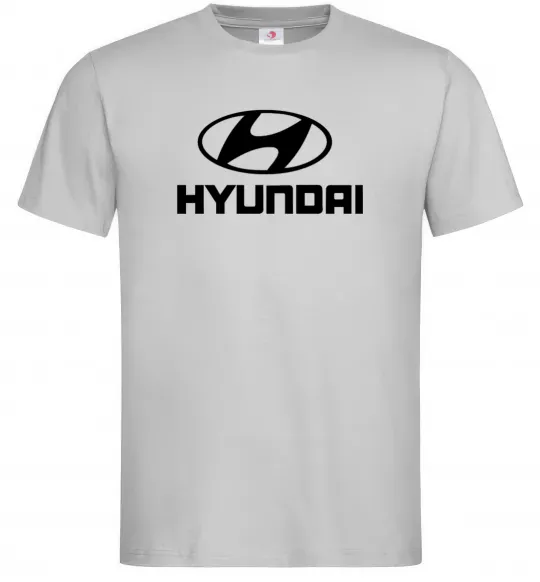 Чоловіча футболка Hyundai logo Сірий фото