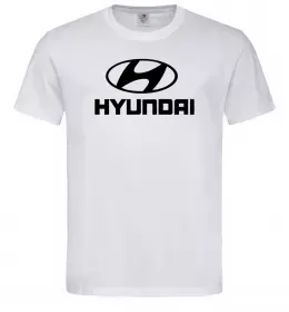Чоловіча футболка Hyundai logo Білий фото