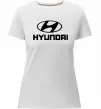 Жіноча преміум футболка Hyundai logo Білий фото