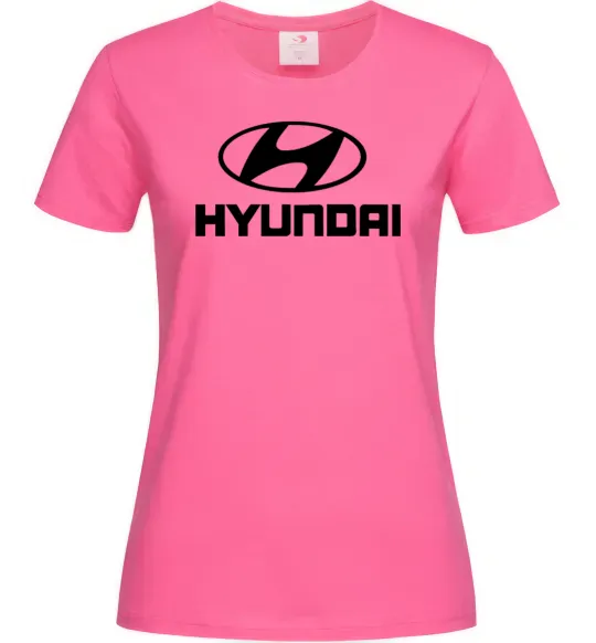 Жіноча футболка Hyundai logo Яскраво-рожевий фото