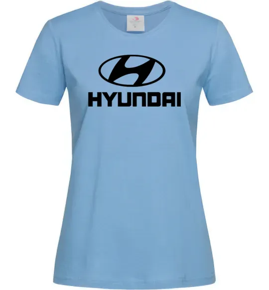 Жіноча футболка Hyundai logo Блакитний фото