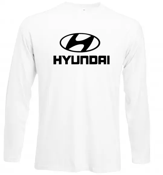 Лонгслив Hyundai logo Белый фото