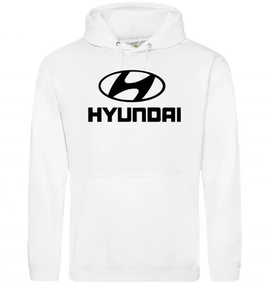 Чоловіча толстовка (худі) Hyundai logo Білий фото