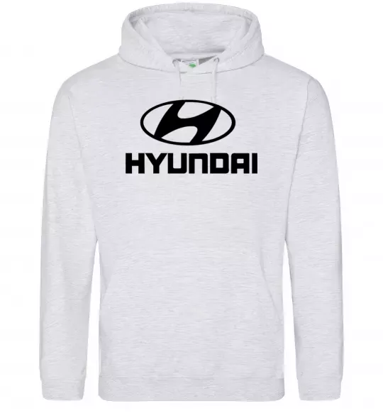 Жіноча толстовка (худі) Hyundai logo Сірий меланж фото
