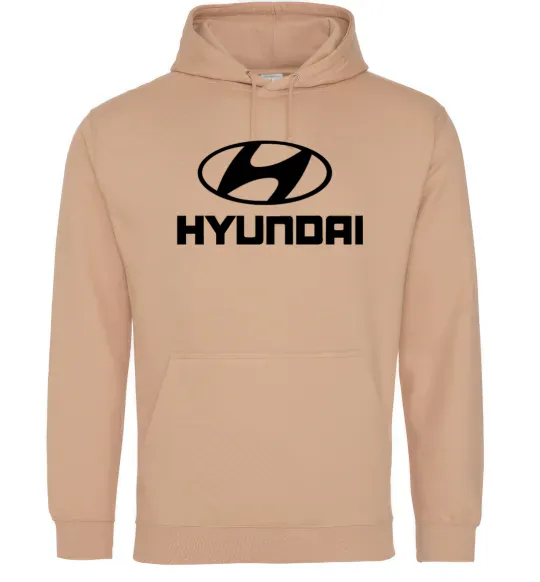 Жіноча толстовка (худі) Hyundai logo Пісочний фото