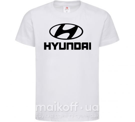 Дитяча футболка Hyundai logo Білий фото