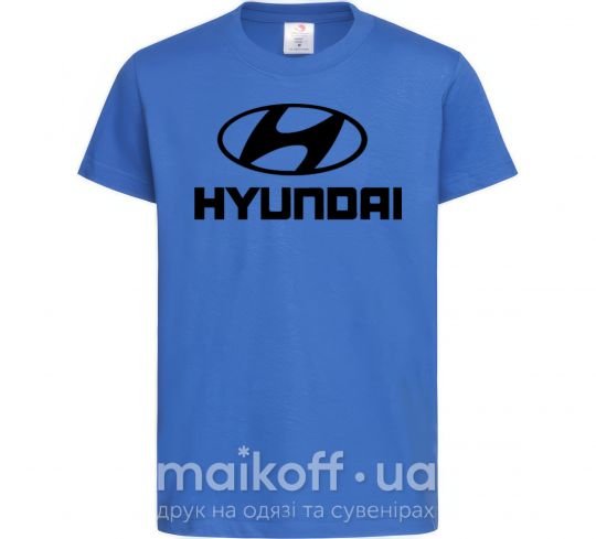 Дитяча футболка Hyundai logo Яскраво-синій фото