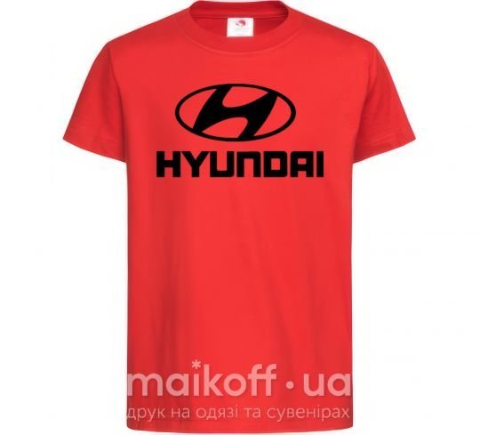 Детская футболка Hyundai logo Красный фото