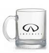 Чашка скляна Infiniti Logo Прозорий фото