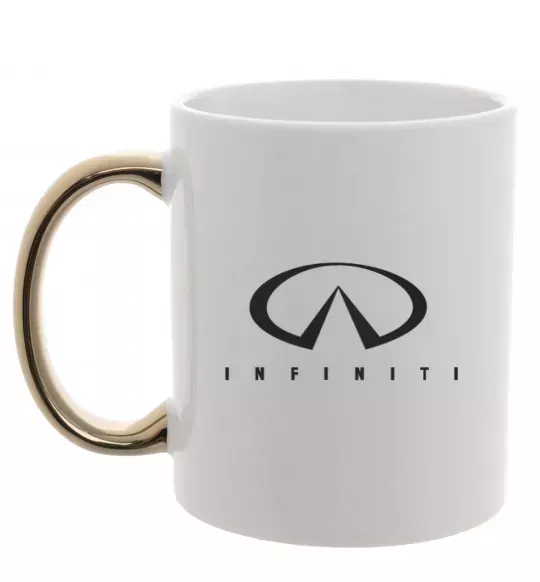 Чашка с цветной ручкой Infiniti Logo Золото фото