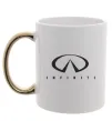 Чашка с цветной ручкой Infiniti Logo Золото фото
