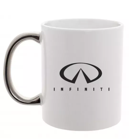 Чашка с цветной ручкой Infiniti Logo Серебро фото
