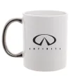 Чашка с цветной ручкой Infiniti Logo Серебро фото