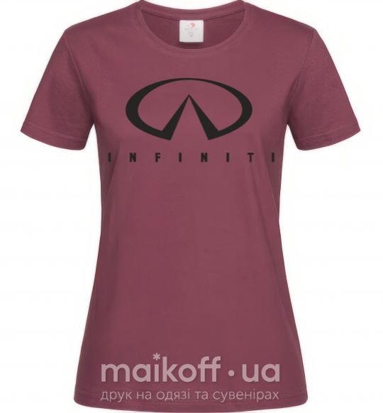 Жіноча футболка Infiniti Logo Бордовий фото