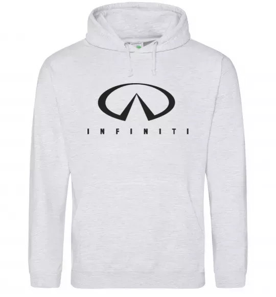 Чоловіча толстовка (худі) Infiniti Logo Сірий меланж фото