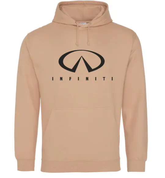Чоловіча толстовка (худі) Infiniti Logo Пісочний фото