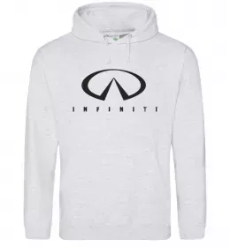Женская толстовка (худи) Infiniti Logo Серый меланж фото