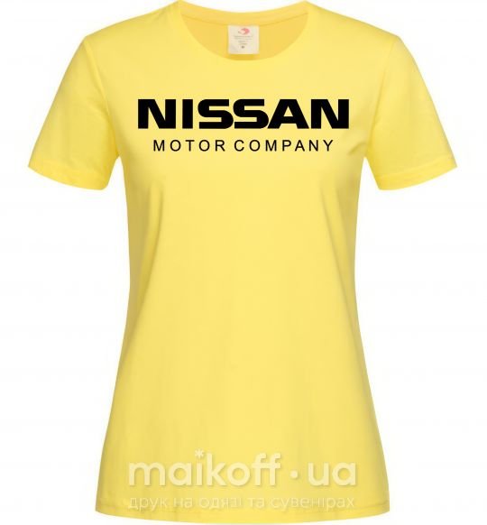 Женская футболка Nissan motor company Лимонный фото