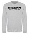 Свитшот Nissan motor company Серый меланж фото