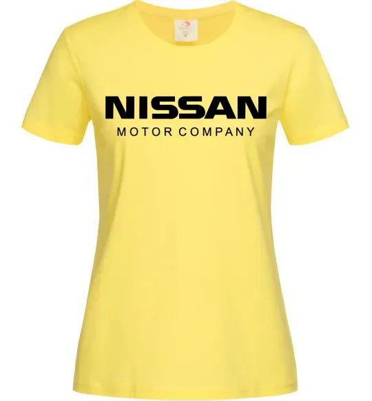 Женская футболка Nissan motor company Лимонный фото