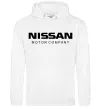 Мужская толстовка (худи) Nissan motor company Белый фото