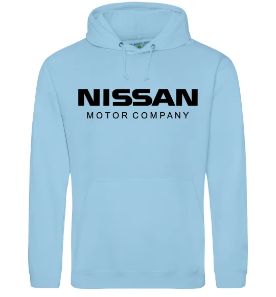 Чоловіча толстовка (худі) Nissan motor company Блакитний фото