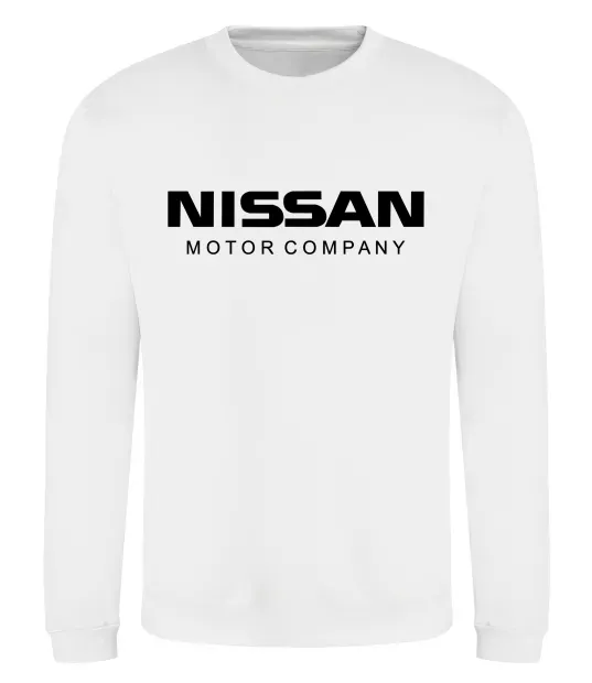 Світшот Nissan motor company Білий фото