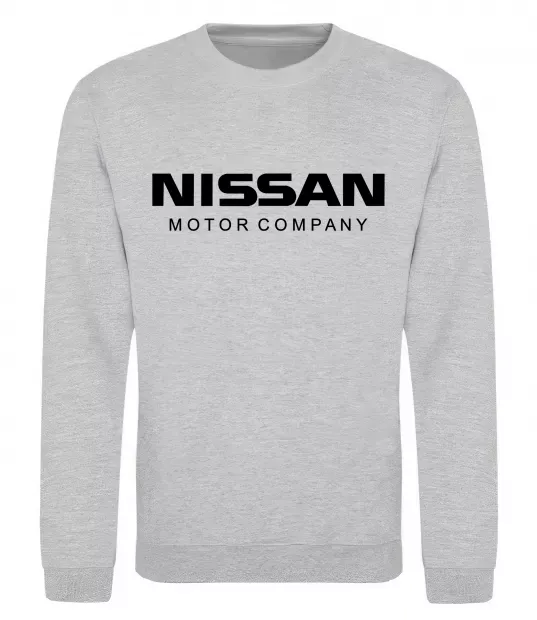 Світшот Nissan motor company Сірий меланж фото