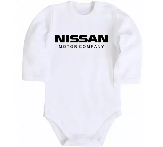 Дитячий бодік Nissan motor company Білий фото