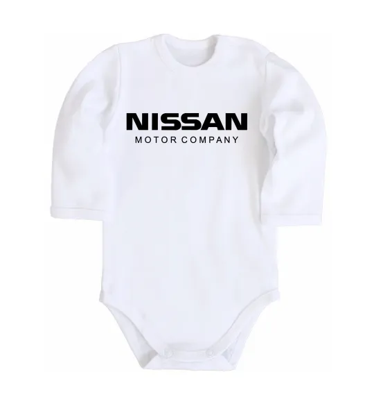 Детский боди Nissan motor company Белый фото