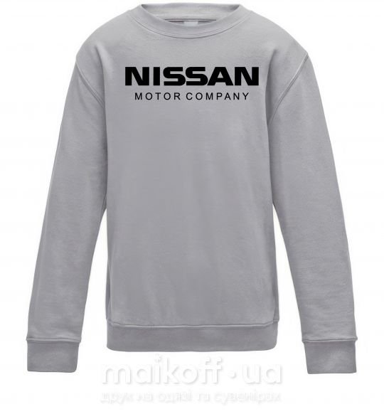 Детский Свитшот Nissan motor company Серый меланж фото