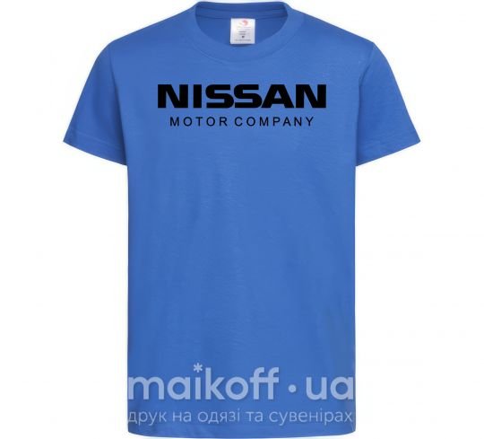 Детская футболка Nissan motor company Ярко-синий фото