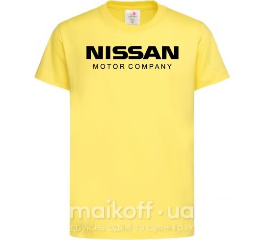 Дитяча футболка Nissan motor company Лимонний фото