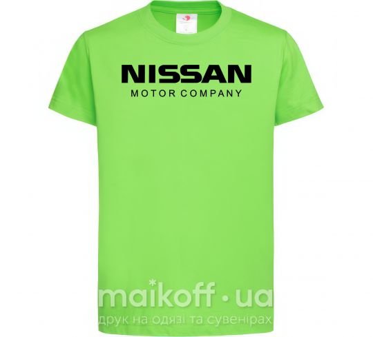 Детская футболка Nissan motor company Лаймовый фото