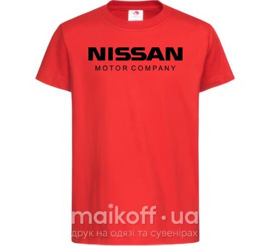 Дитяча футболка Nissan motor company Червоний фото