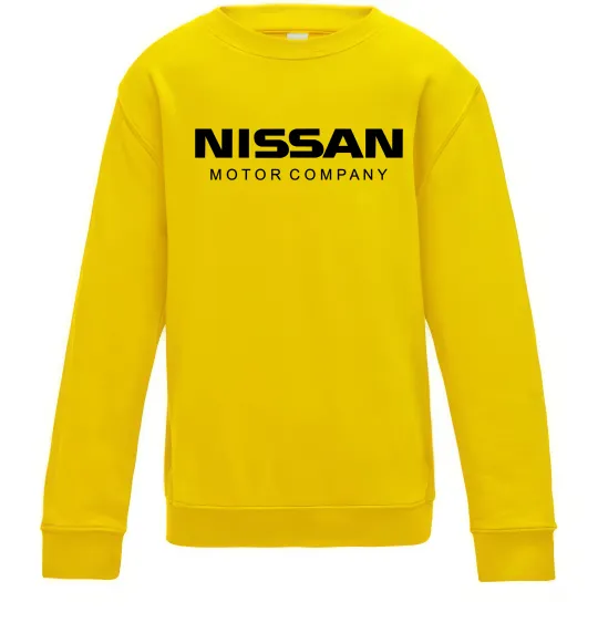 Детский Свитшот Nissan motor company Солнечно желтый фото