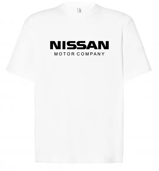 Футболка Оверсайз Nissan motor company Білий фото