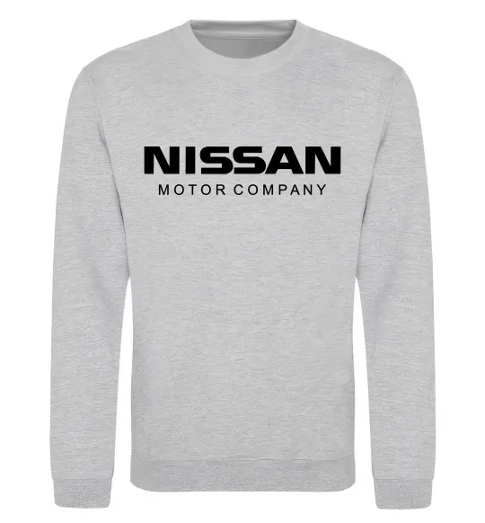 Свитшот Nissan motor company Серый меланж фото