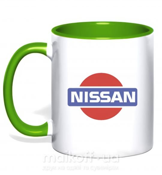 Чашка з кольоровою ручкою Nissan pepsi Зелений фото
