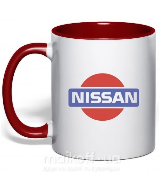 Чашка з кольоровою ручкою Nissan pepsi Червоний фото