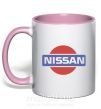 Чашка з кольоровою ручкою Nissan pepsi Ніжно рожевий фото