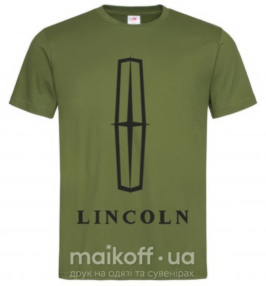 Чоловіча футболка Logo Lincoln Оливковий фото