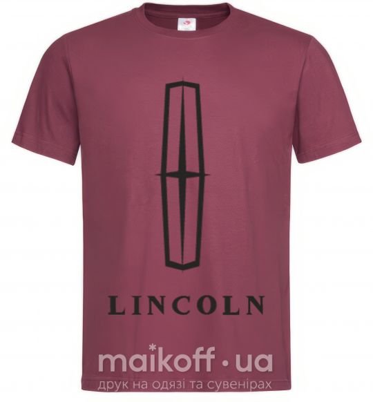 Мужская футболка Logo Lincoln Бордовый фото