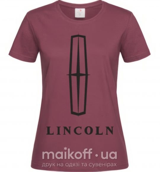 Жіноча футболка Logo Lincoln Бордовий фото