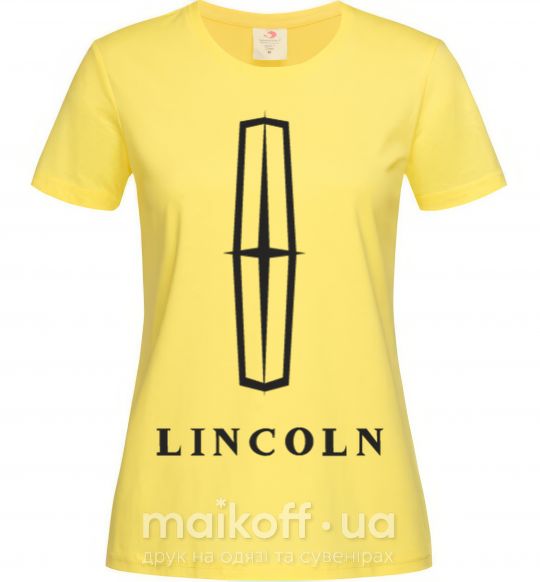 Женская футболка Logo Lincoln Лимонный фото
