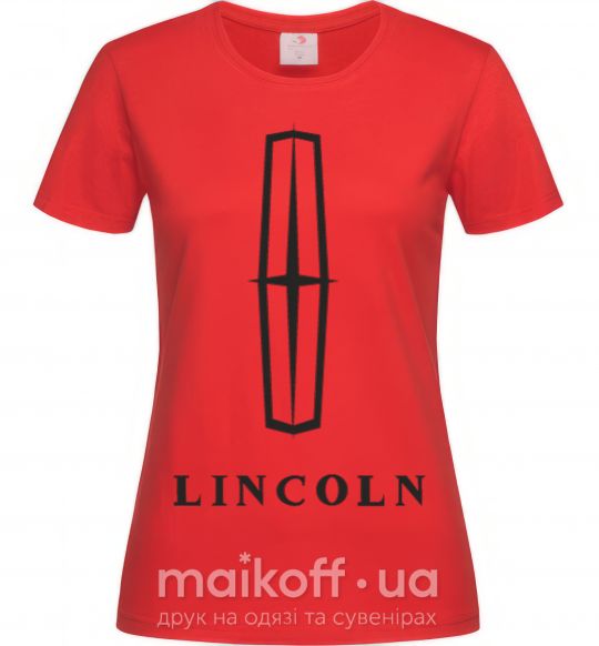 Жіноча футболка Logo Lincoln Червоний фото