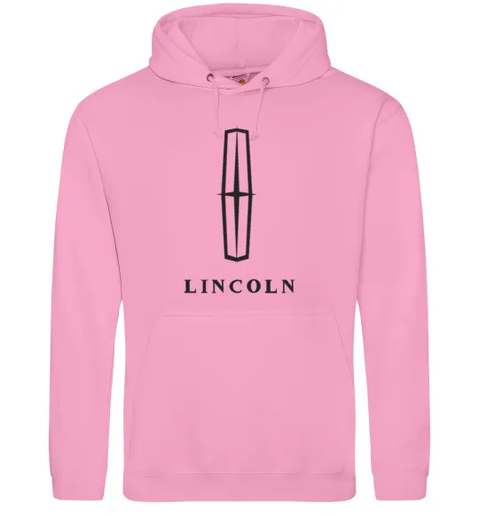 Мужская толстовка (худи) Logo Lincoln Розовый фото
