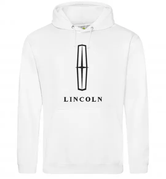 Чоловіча толстовка (худі) Logo Lincoln Білий фото