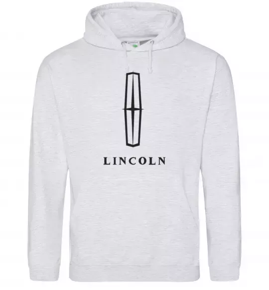Чоловіча толстовка (худі) Logo Lincoln Сірий меланж фото