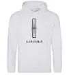 Чоловіча толстовка (худі) Logo Lincoln Сірий меланж фото